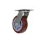 Vestil Polyurethane Swivel Caster 6 In. Diameter x 2 In. Width 720 Lb. Capacity Maroon/Gray CST-VE-6X2PUP-S - alternate 3